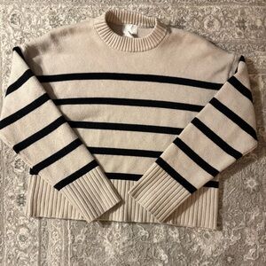 H&M Black and Cream Sweater